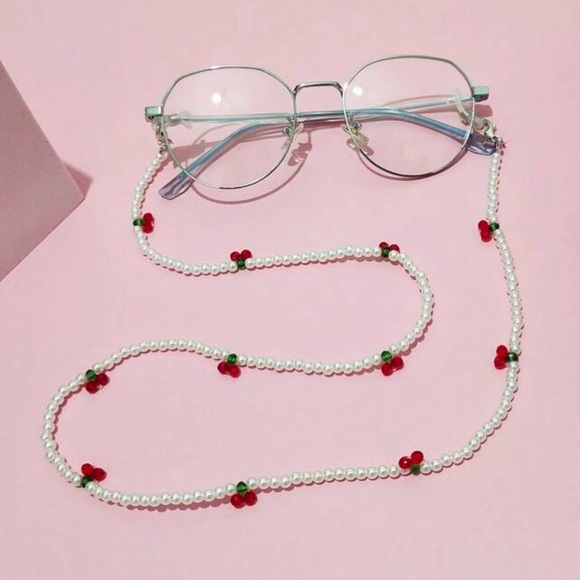 Free People Accessories - Pearl red cherry Eyewear Chain A1662